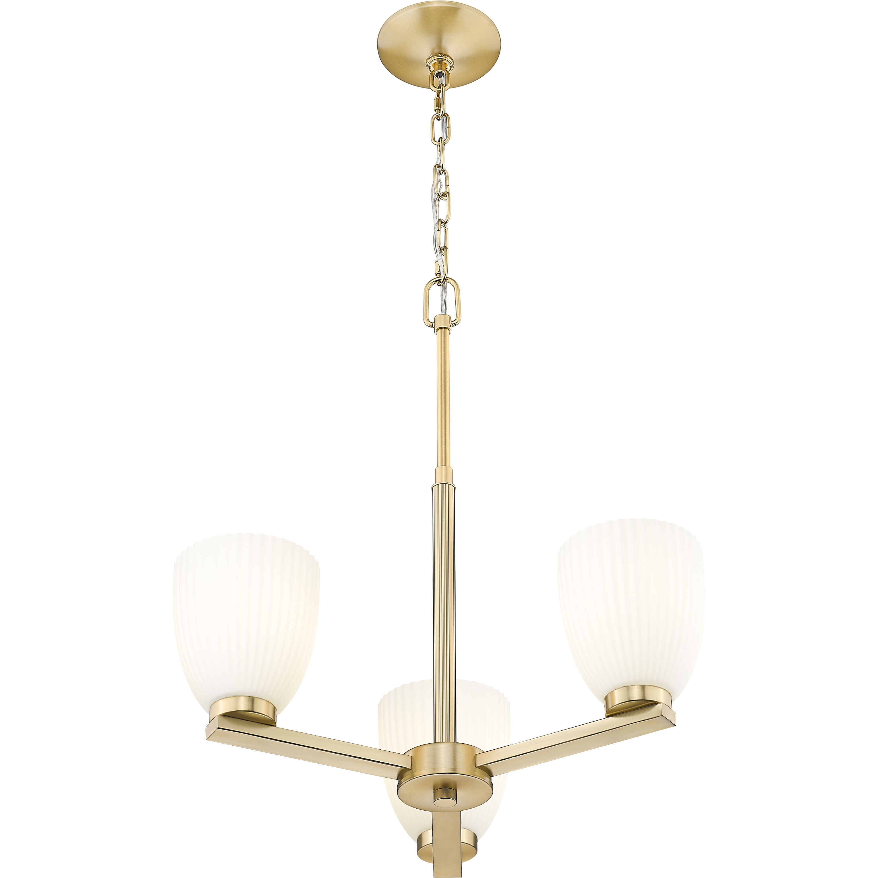 Naya 3 Light 19.25 inch Modern Gold Chandelier Ceiling Light