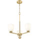 Naya 3 Light 19.25 inch Modern Gold Chandelier Ceiling Light