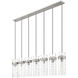 Fontaine Linear Chandelier Ceiling Light in Brushed Nickel