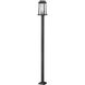 Millworks 2 Light 110.25 inch Black Outdoor Post Mounted Fixture