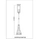Nova 5 Light 117 inch Black Outdoor Post Mounted Fixture in Clear Glass