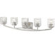 Zaid 5 Light 40 inch Brushed Nickel Vanity Wall Light
