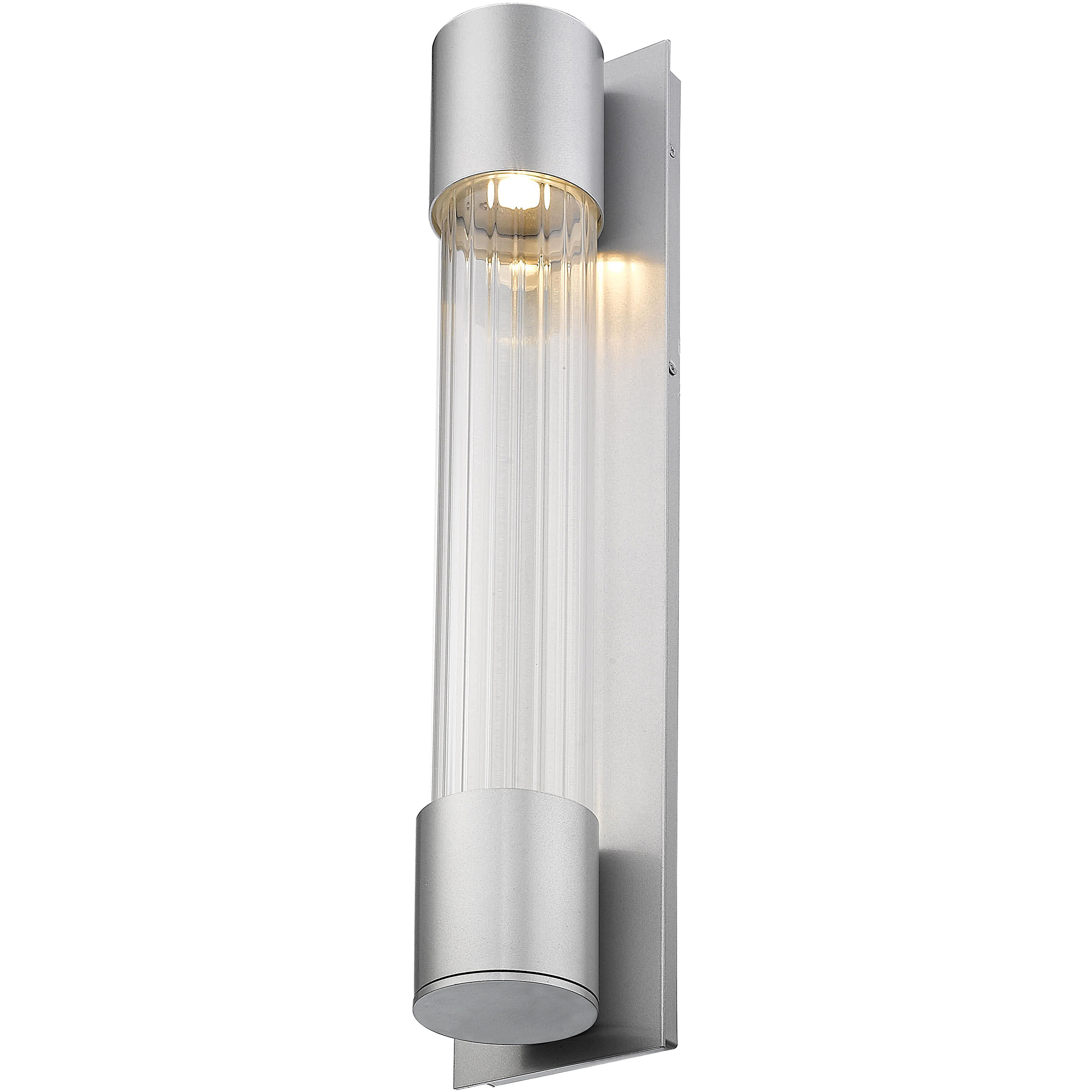 Striate Outdoor Wall Light in Silver
