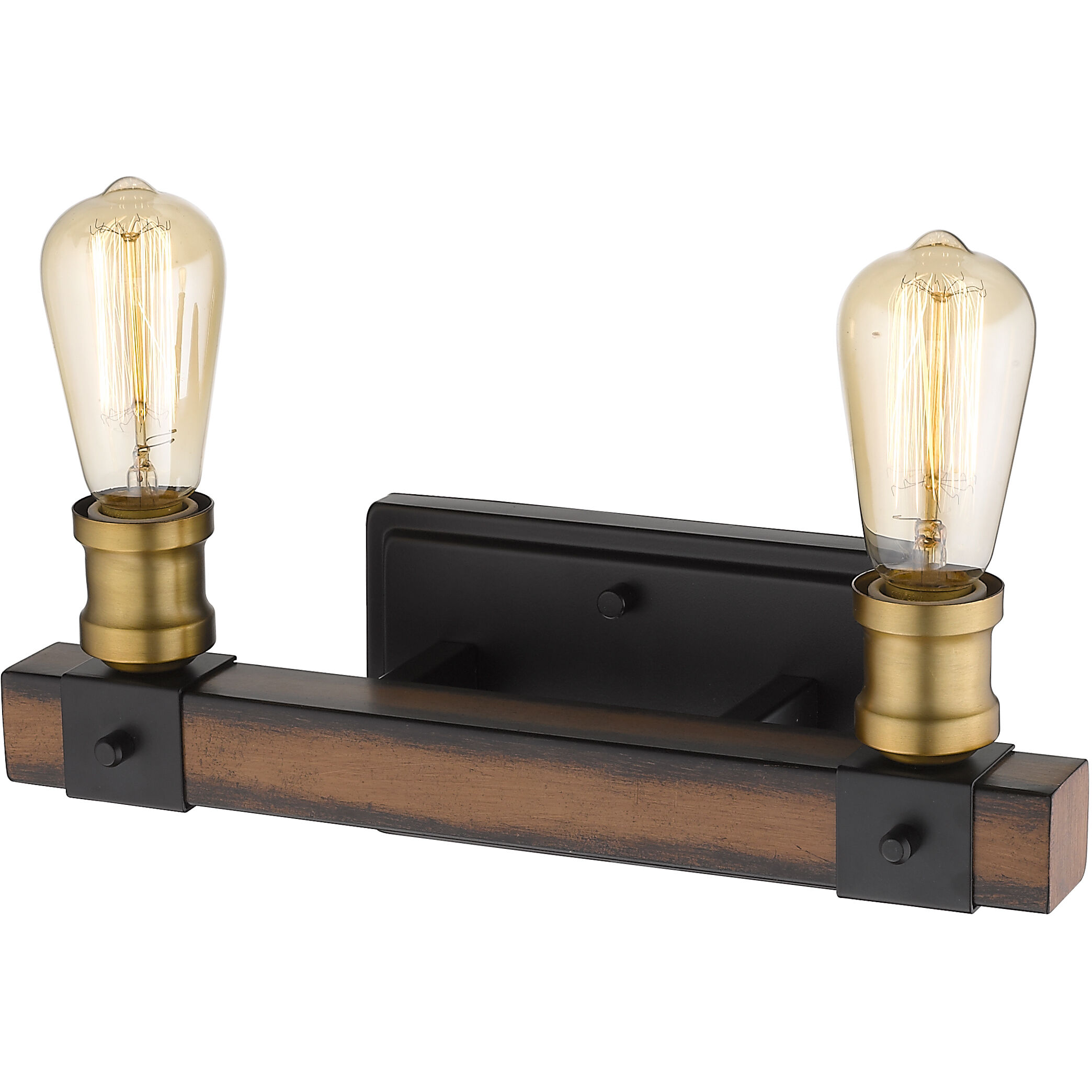 Kirkland 2 Light 14 inch Rustic Mahogany Vanity Wall Light