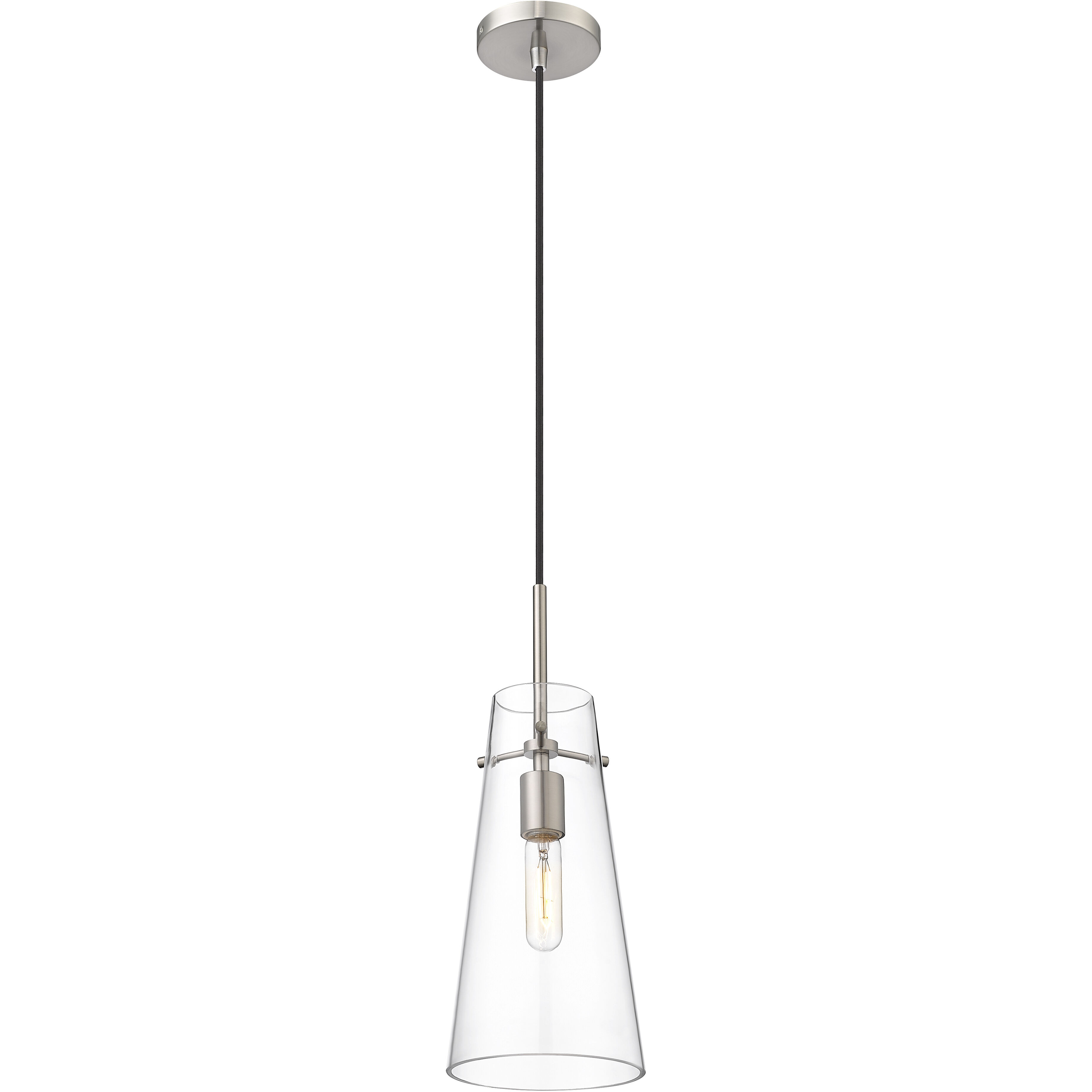 Kira 1 Light 6.5 inch Brushed Nickel Pendant Ceiling Light