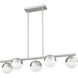 Realm Sphere Linear Chandelier Ceiling Light in Brushed Nickel
