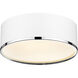 Arlo 3 Light 16 inch Matte White and Chrome Flush Mount Ceiling Light