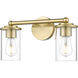 Thayer 2 Light 16 inch Luxe Gold Bath Vanity Wall Light