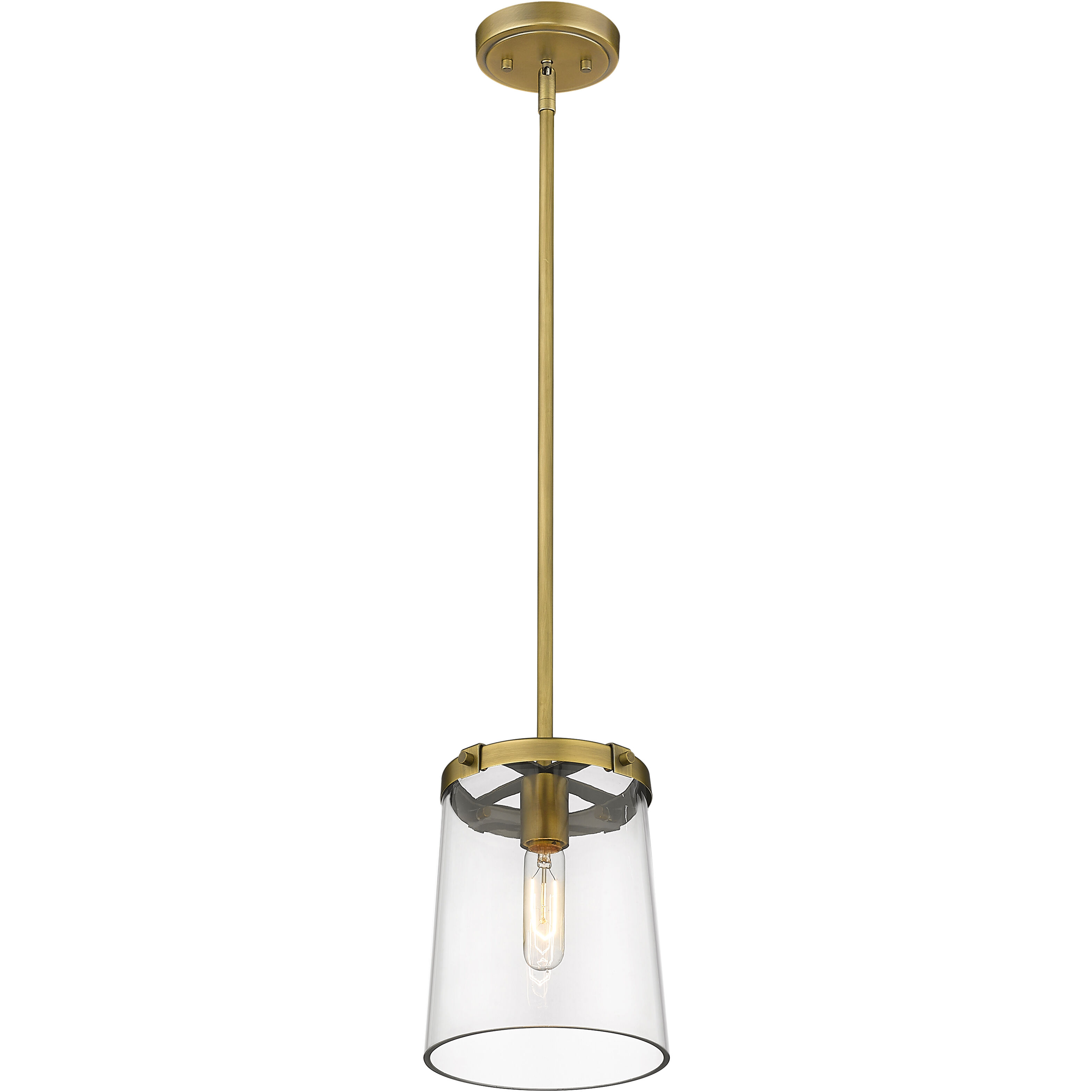 Callista 1 Light 7.5 inch Rubbed Brass Pendant Ceiling Light