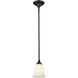 Lagoon 1 Light 6 inch Matte Black Pendant Ceiling Light