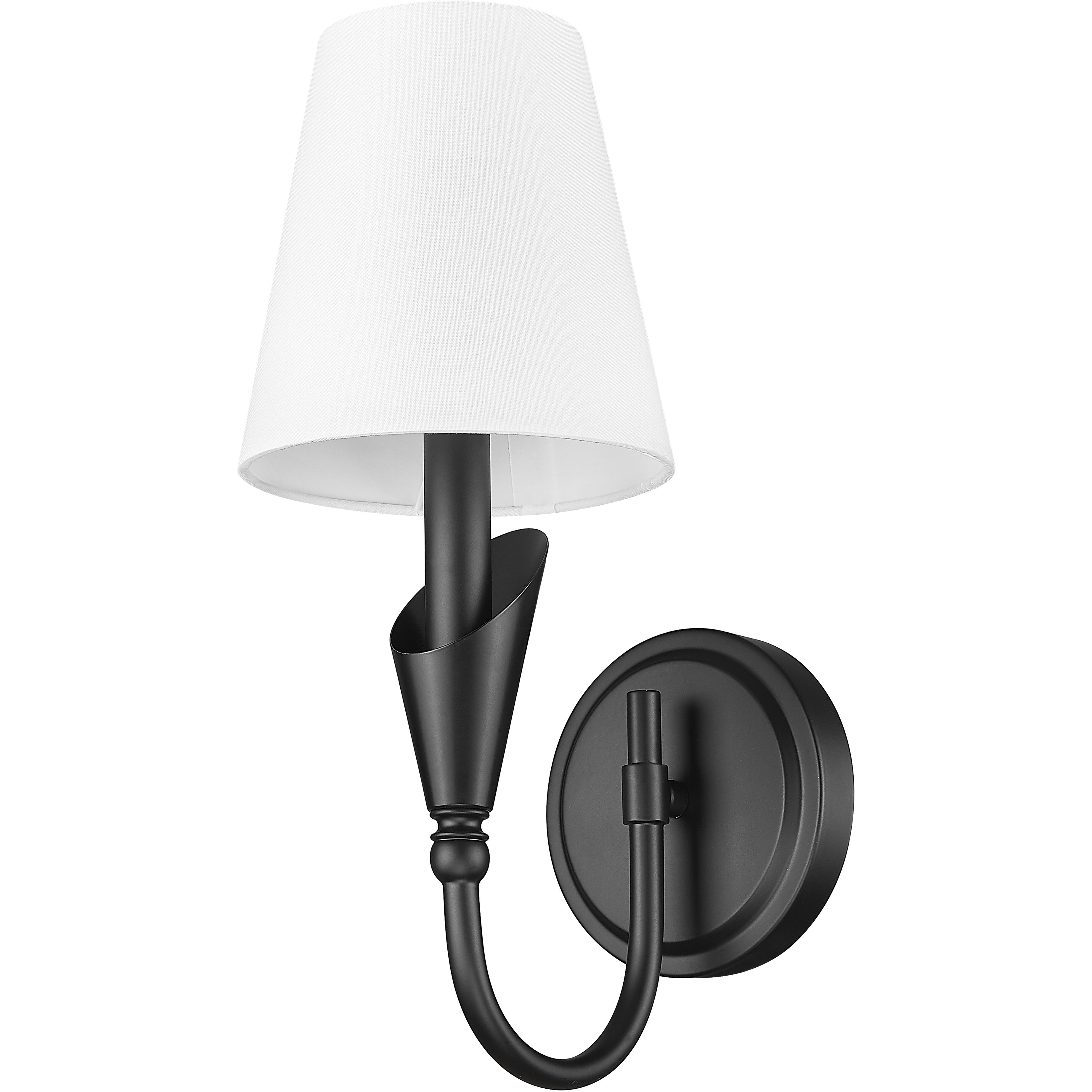 Claudelle Wall Sconce Wall Light in Matte Black