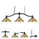 Chance 3 Light 50 inch Bronze Billiard Ceiling Light in Satin Gold Steel