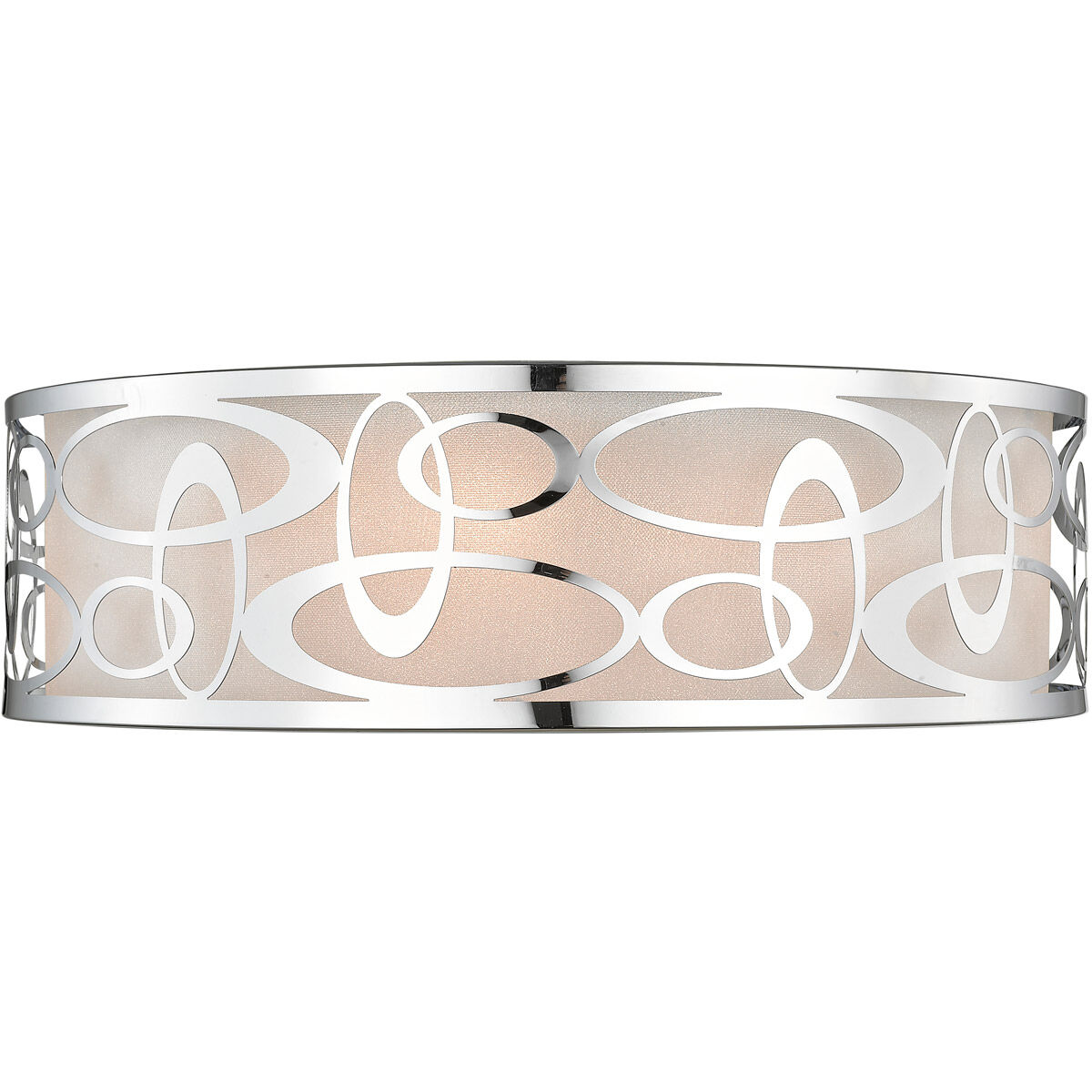 Opal 4 Light 20 inch Chrome Flush Mount Ceiling Light