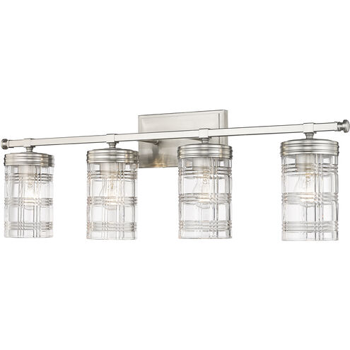 Archer 4 Light 32.75 inch Brushed Nickel Vanity Wall Light