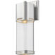 Lestat Outdoor Wall Light in Brushed Aluminum