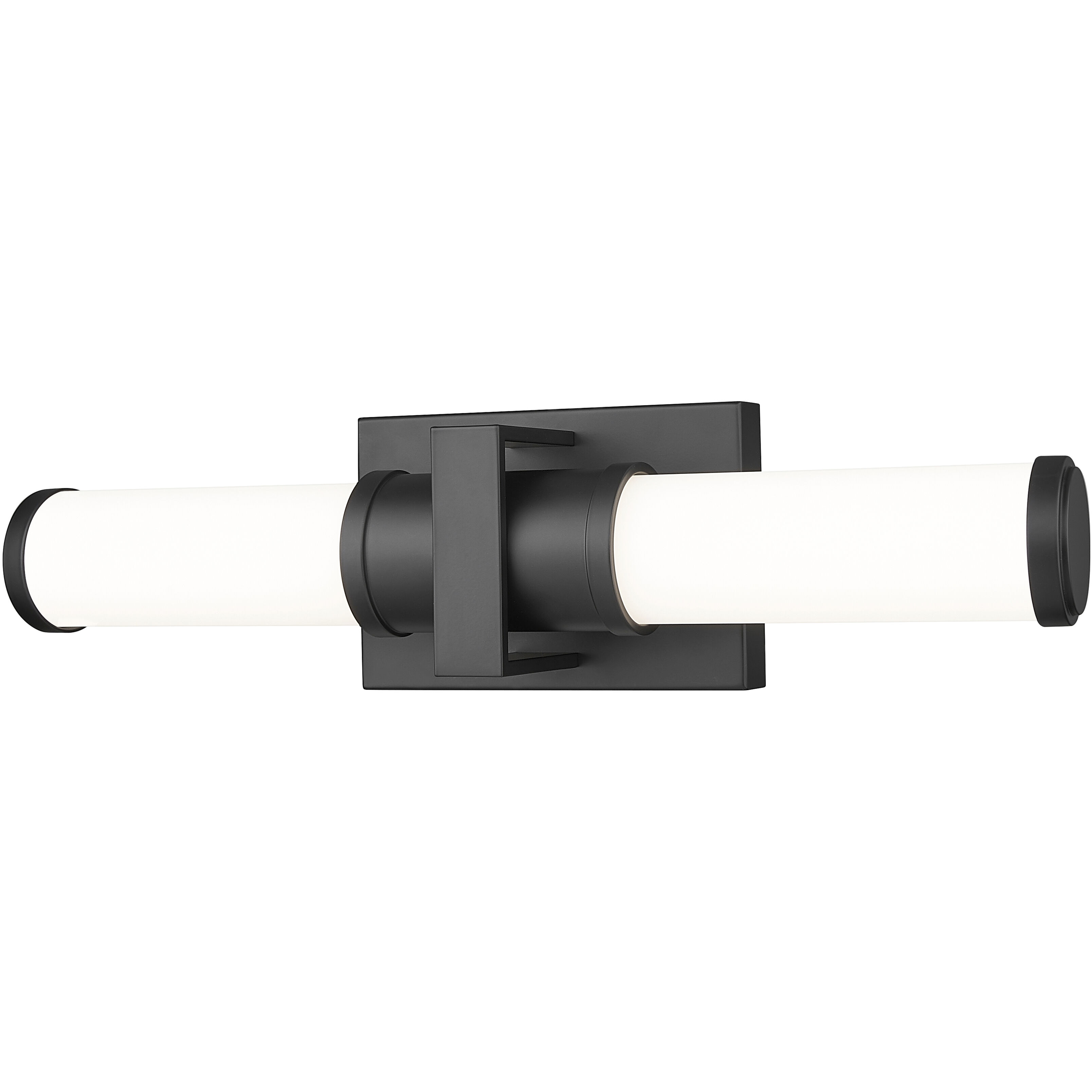 Idris LED 18.5 inch Matte Black Bathroom Vanity Wall Light