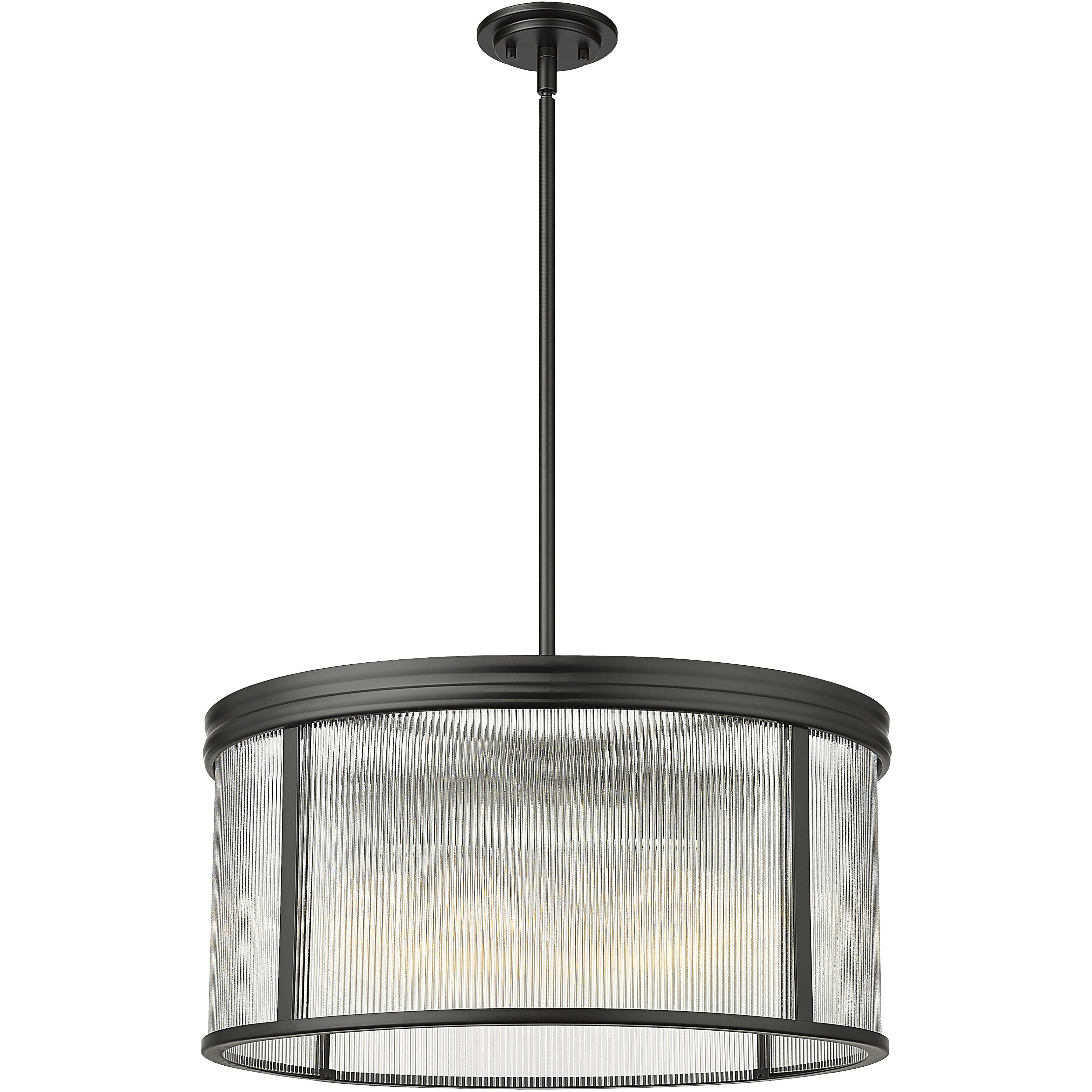 Carnaby 6 Light 24.25 inch Matte Black Chandelier Ceiling Light