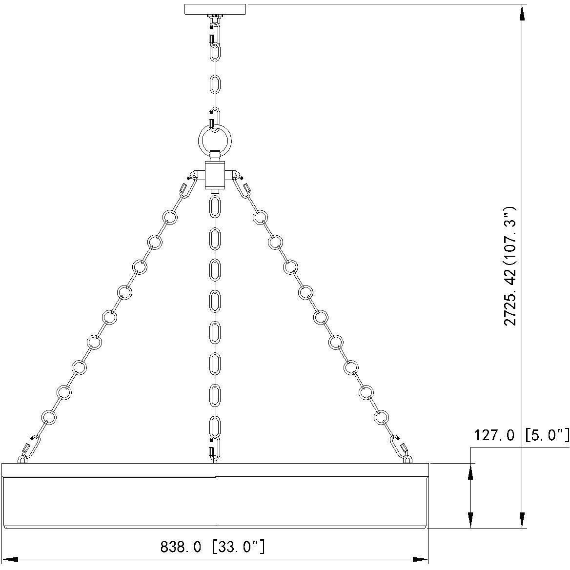 Anders LED 33 inch Rubbed Brass Chandelier Ceiling Light