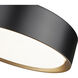 Kawan LED 12 inch Matte Black and Modern Gold Flush Mount Ceiling Light