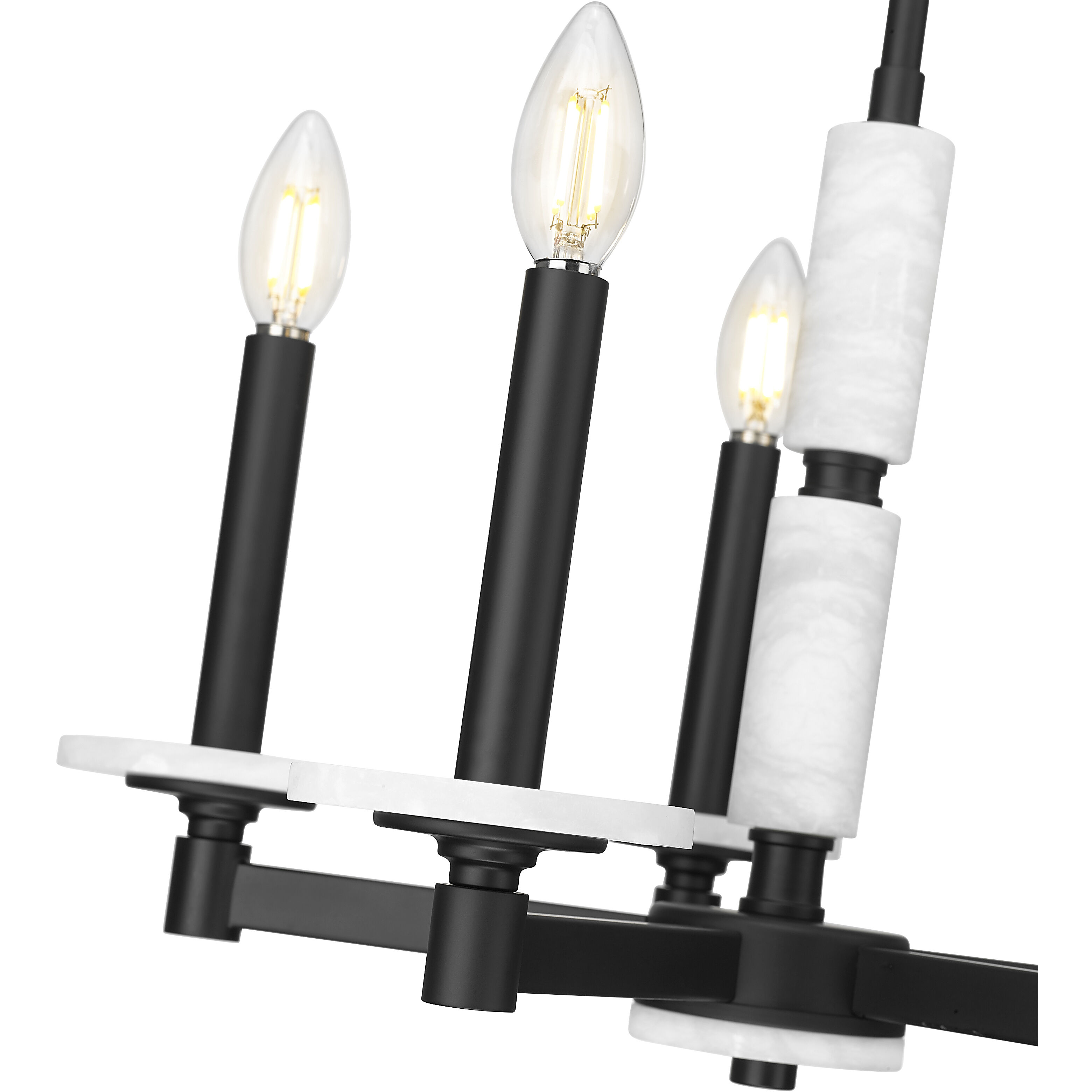 Kaden 5 Light 18 inch Matte Black Chandelier Ceiling Light