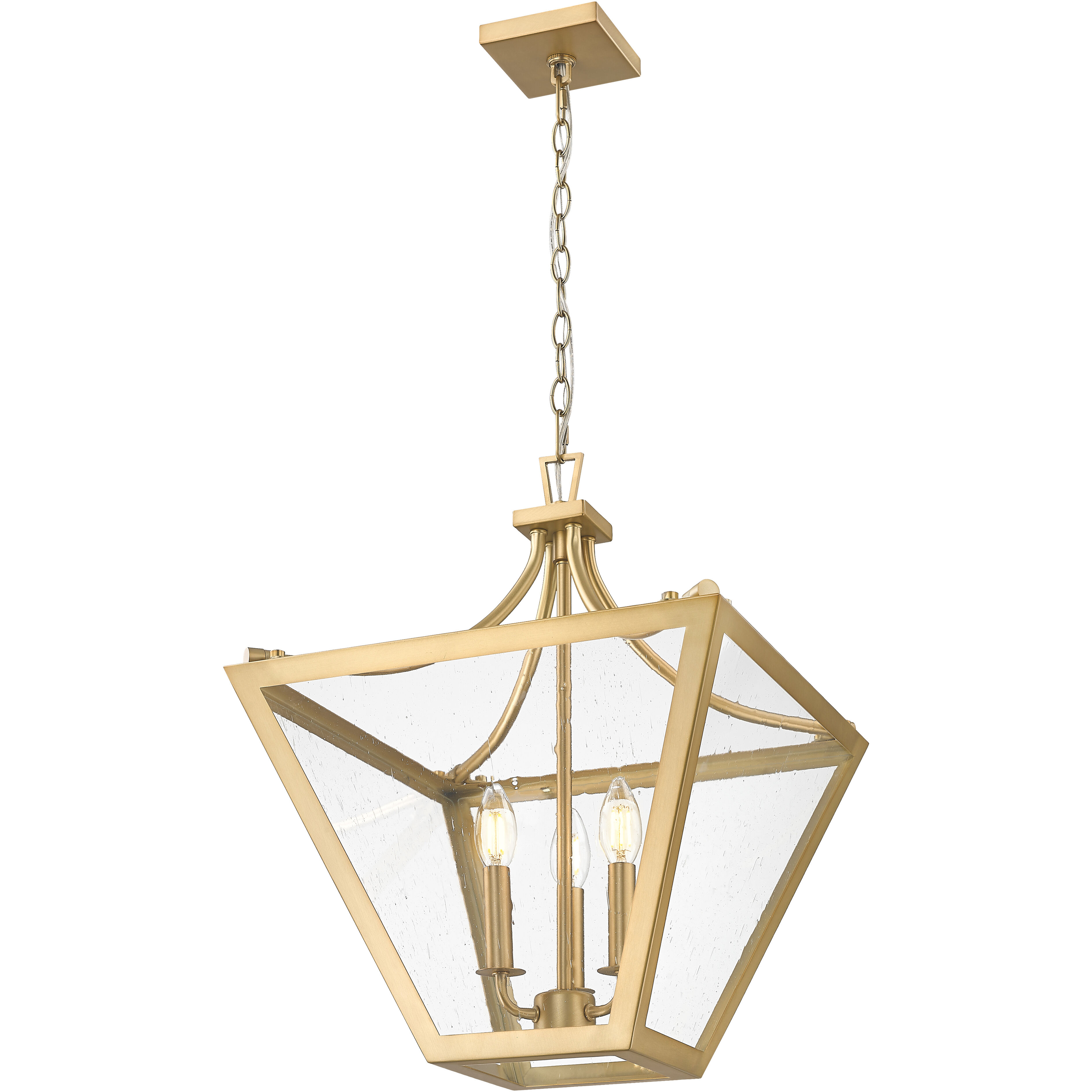 Montalcino 3 Light 16 inch Rubbed Brass Chandelier Ceiling Light