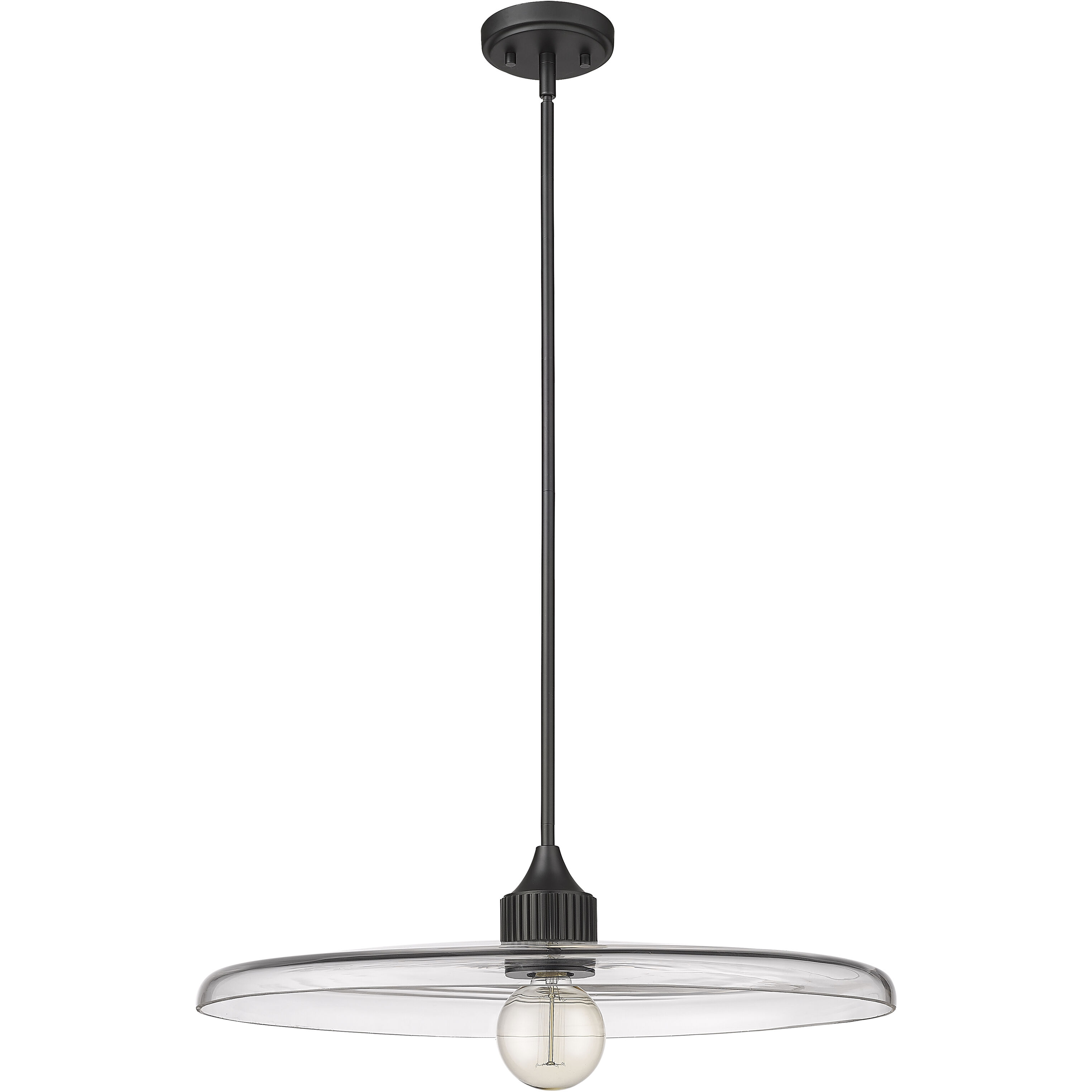 Paloma 1 Light 24 inch Matte Black Pendant Ceiling Light