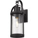 Roundhouse 1 Light 15.75 inch Black Outdoor Wall Light
