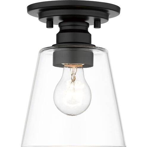 Annora 1 Light 7 inch Matte Black Flush Mount Ceiling Light