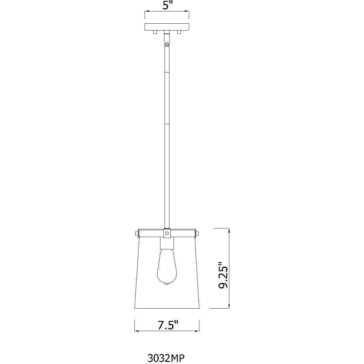 Callista 1 Light 7.5 inch Rubbed Brass Pendant Ceiling Light