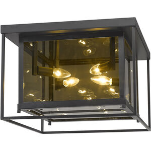 Infinity 4 Light 16 inch Misty Charcoal Flush Mount Ceiling Light