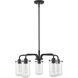 Delaney 5 Light 24 inch Matte Black Chandelier Ceiling Light