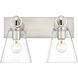 Harper 2 Light 15.5 inch Brushed Nickel Vanity Wall Light