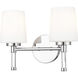 Henri Vanity Wall Light in Chrome