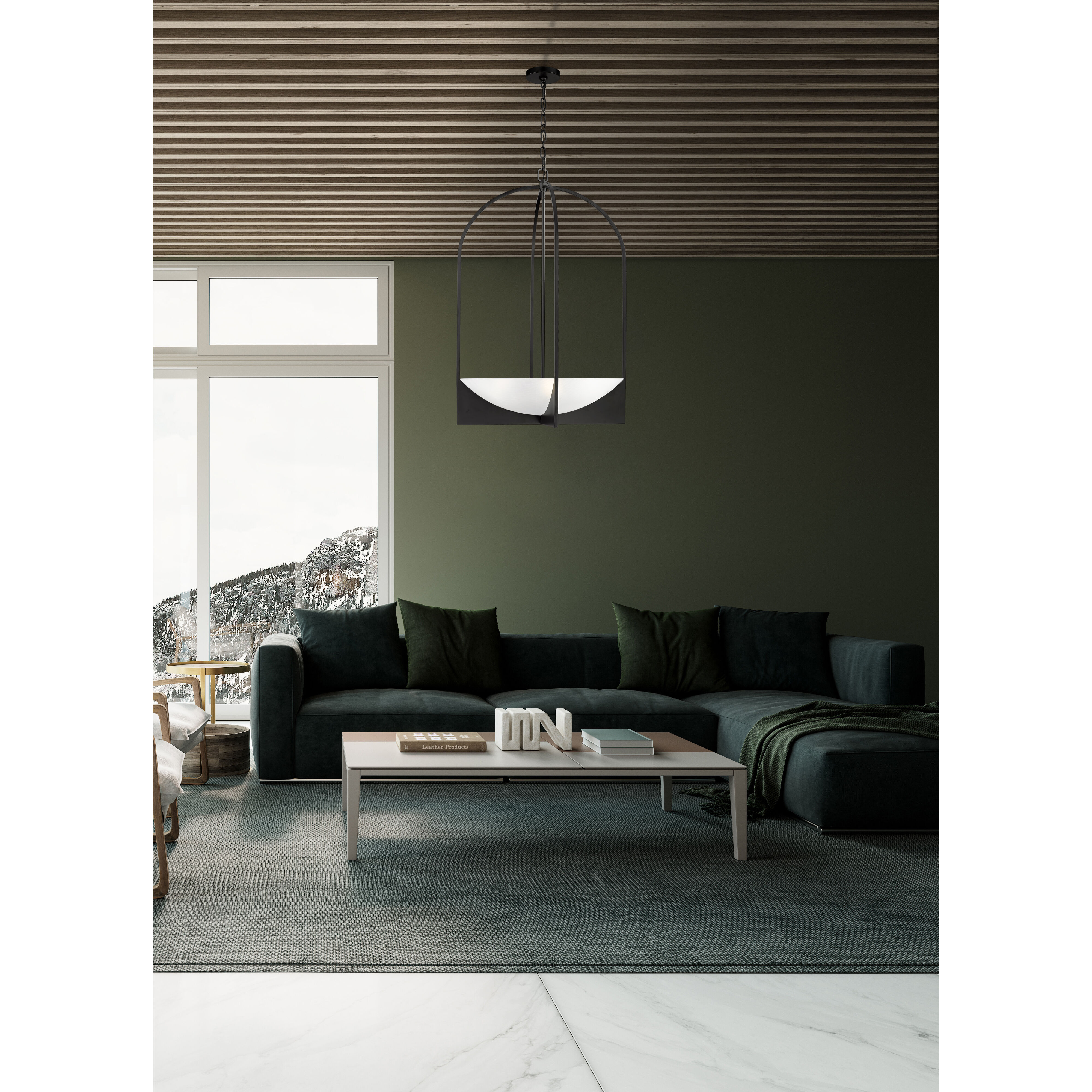 Devon 6 Light 24 inch Matte Black Chandelier Ceiling Light