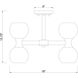 Artemis 6 Light 18 inch Modern Gold Semi Flush Mount Ceiling Light