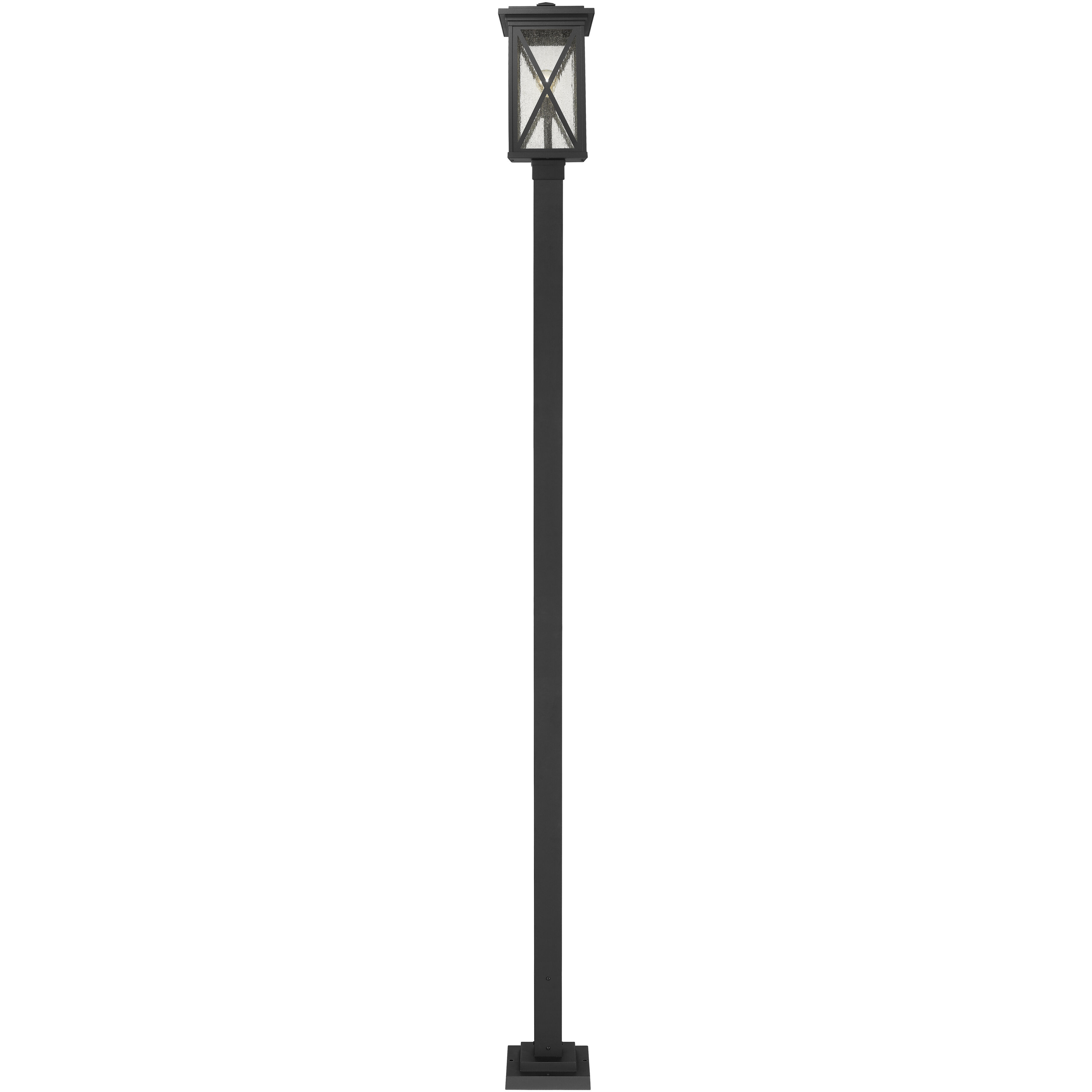 Brookside 1 Light 112.75 inch Black Outdoor Post Mounted Fixture
