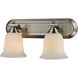 Lagoon 2 Light 18 inch Brushed Nickel Vanity Wall Light