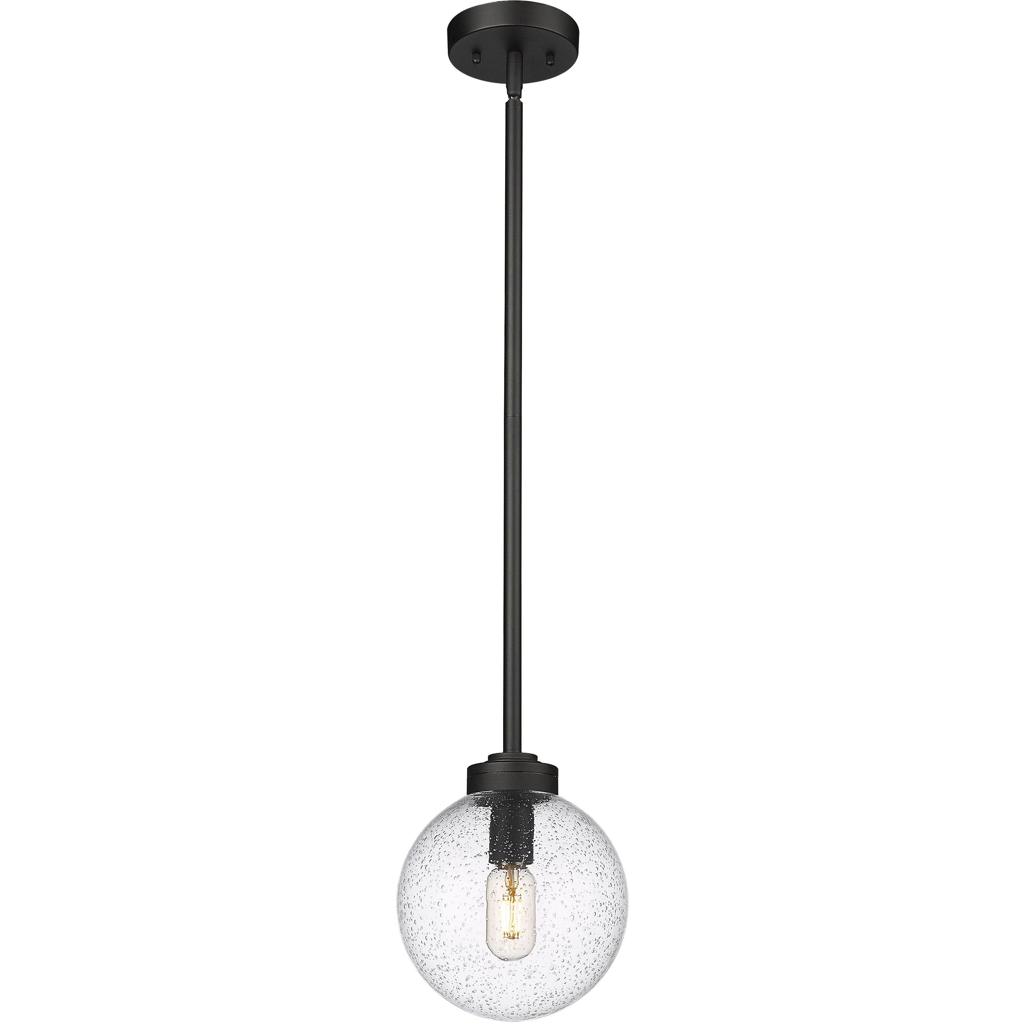 Laurent 1 Light 8 inch Black Outdoor Pendant