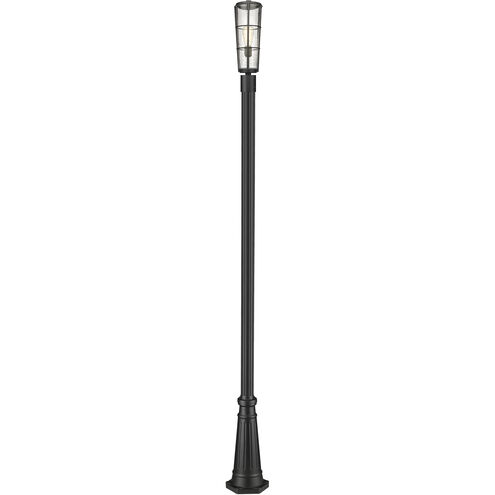 Helix 1 Light 113.25 inch Black Outdoor Post Mounted Fixture