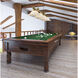 Cordon 4 Light 81.75 inch Rubbed Brass Billiard Ceiling Light in White Mottle Glass