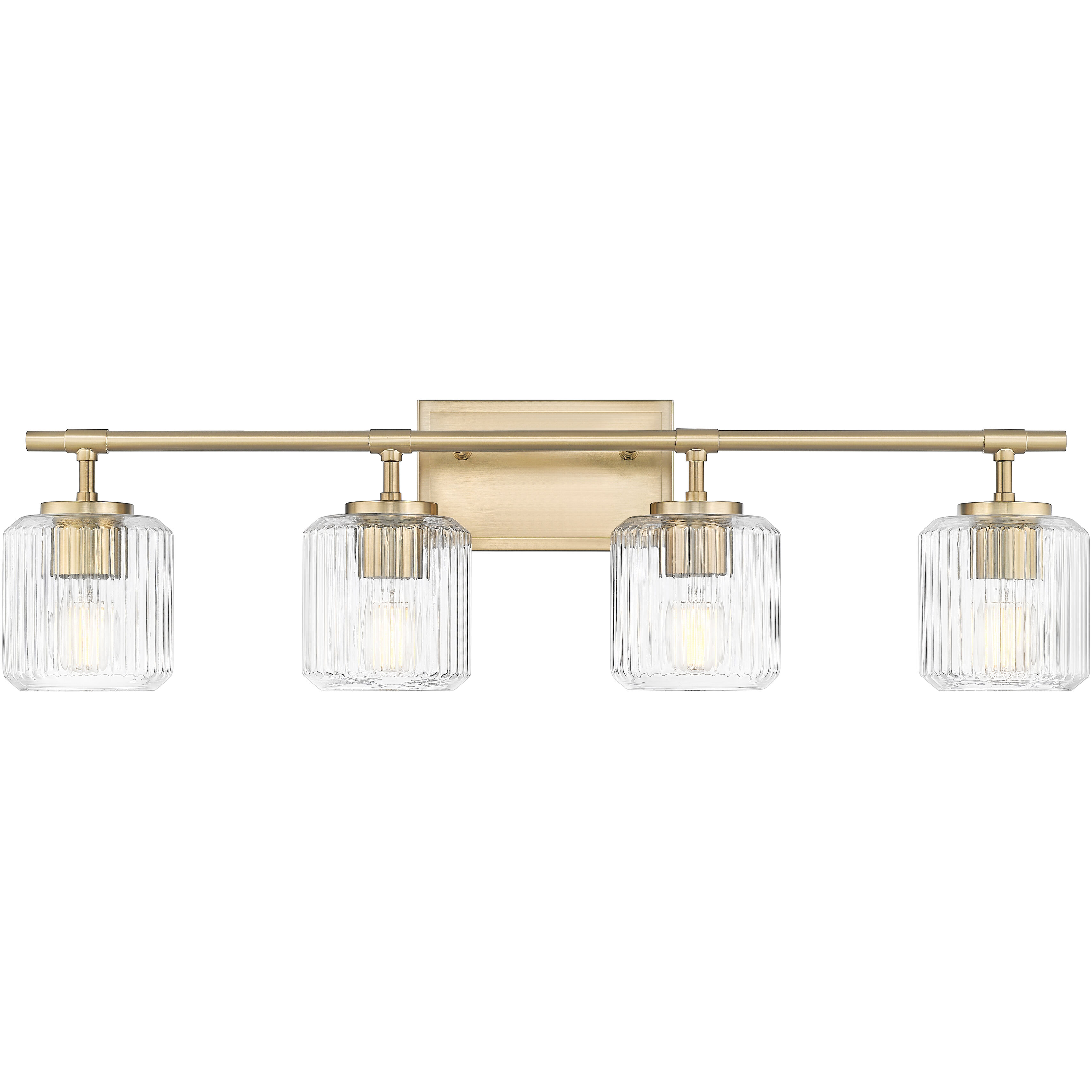 Landon 4 Light 32 inch Modern Gold Vanity Wall Light