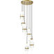 Cayden 7 Light 18 inch Modern Gold Chandelier Ceiling Light