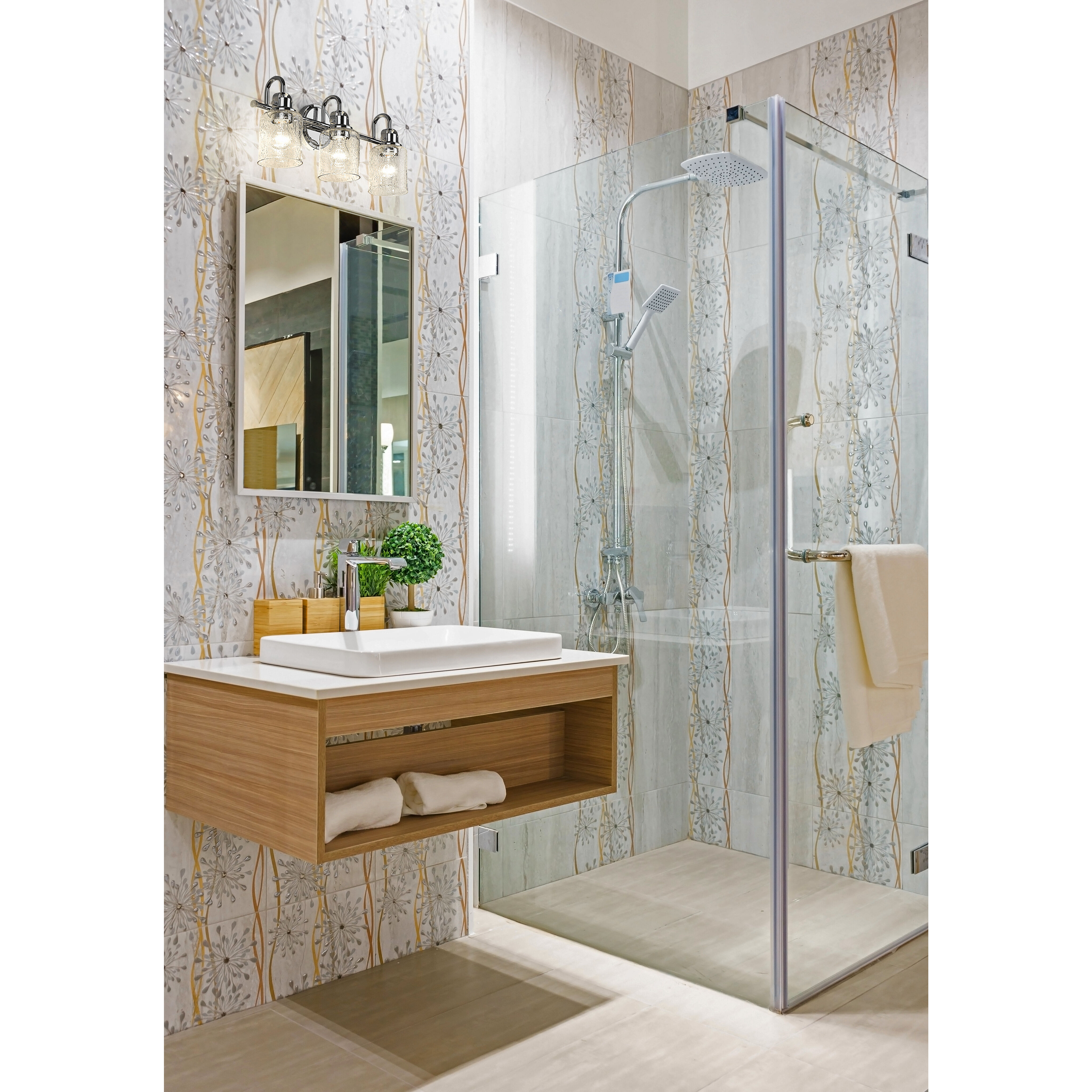 Kinsley 3 Light 22 inch Chrome Vanity Wall Light