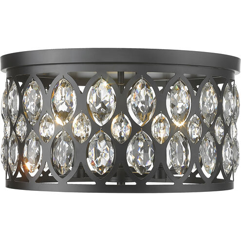 Dealey 5 Light 18 inch Matte Black Flush Mount Ceiling Light