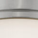 Ashton 3 Light 15 inch Brushed Nickel Flush Mount Ceiling Light in 5.5