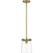 Callista 1 Light 7.5 inch Rubbed Brass Pendant Ceiling Light