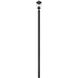 Davina 3 Light 114.25 inch Black Outdoor Post Mounted Fixture in G9