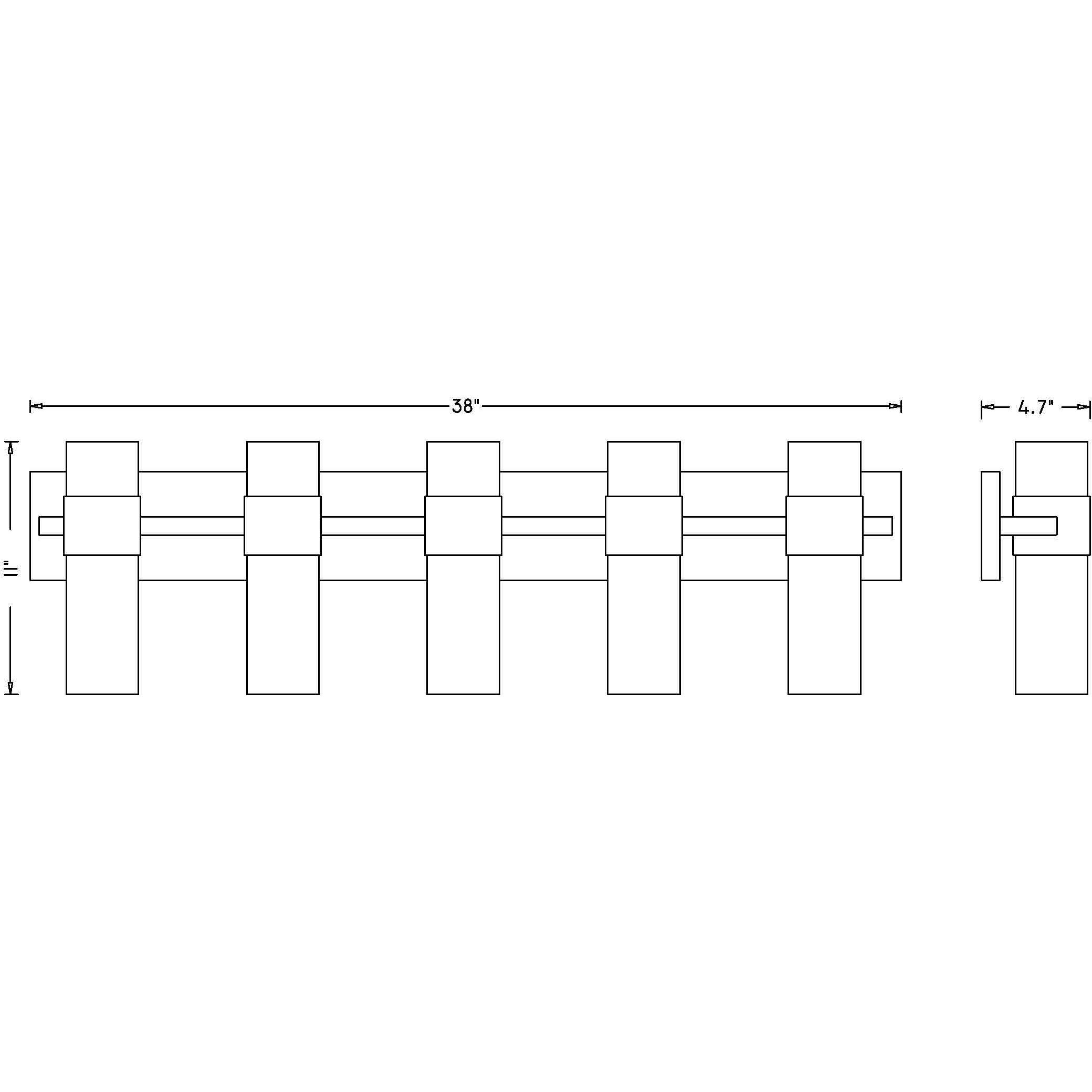 Lawson 5 Light 38 inch Brushed Nickel Vanity Wall Light