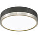 Algar LED 12 inch Matte Black and Brushed Nickel Flush Mount Ceiling Light