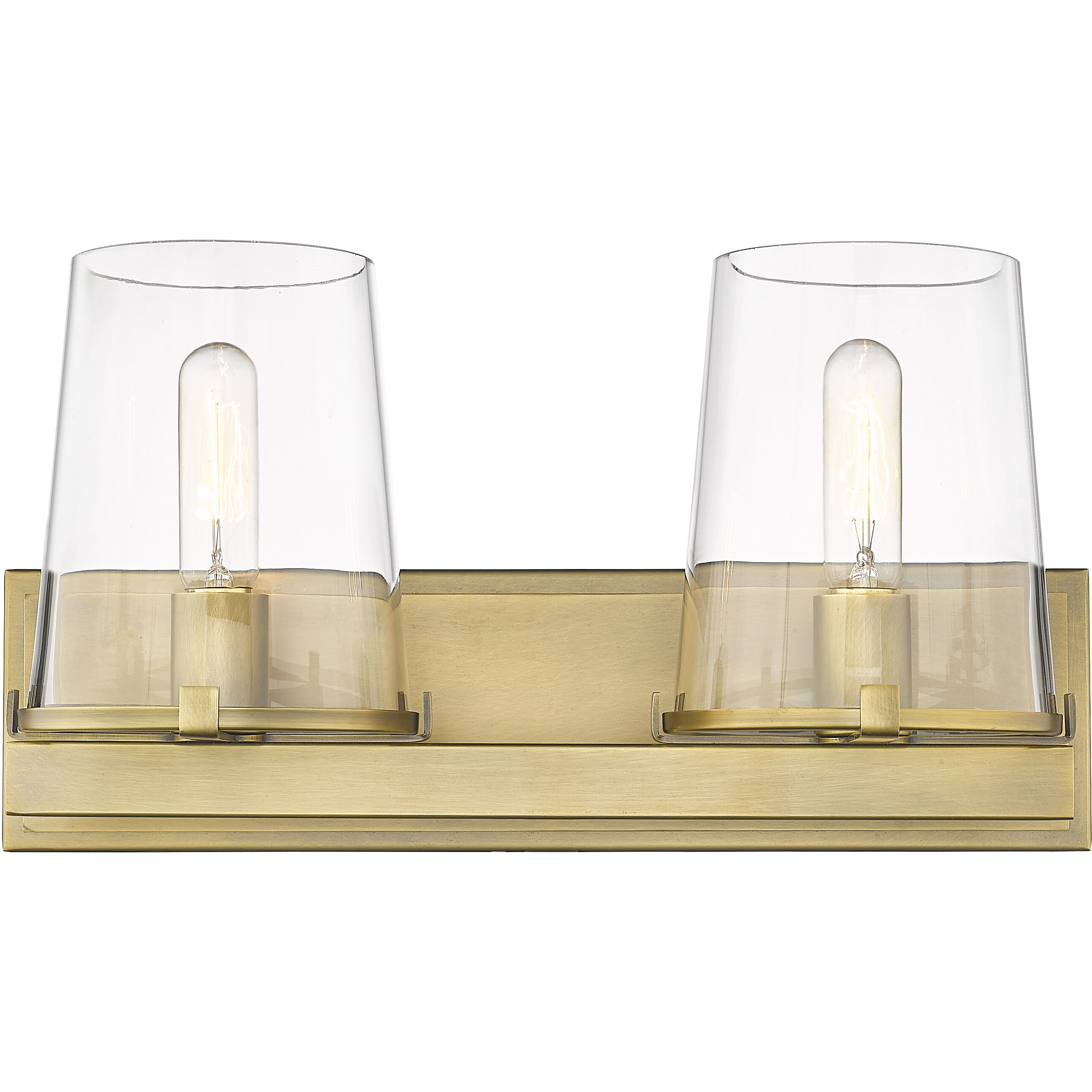 Callista 2 Light 18.25 inch Rubbed Brass Vanity Wall Light